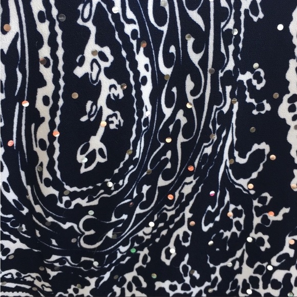 Jessica Howard unlined black and white sparkle paisley jacket size 12 - Picture 2 of 7